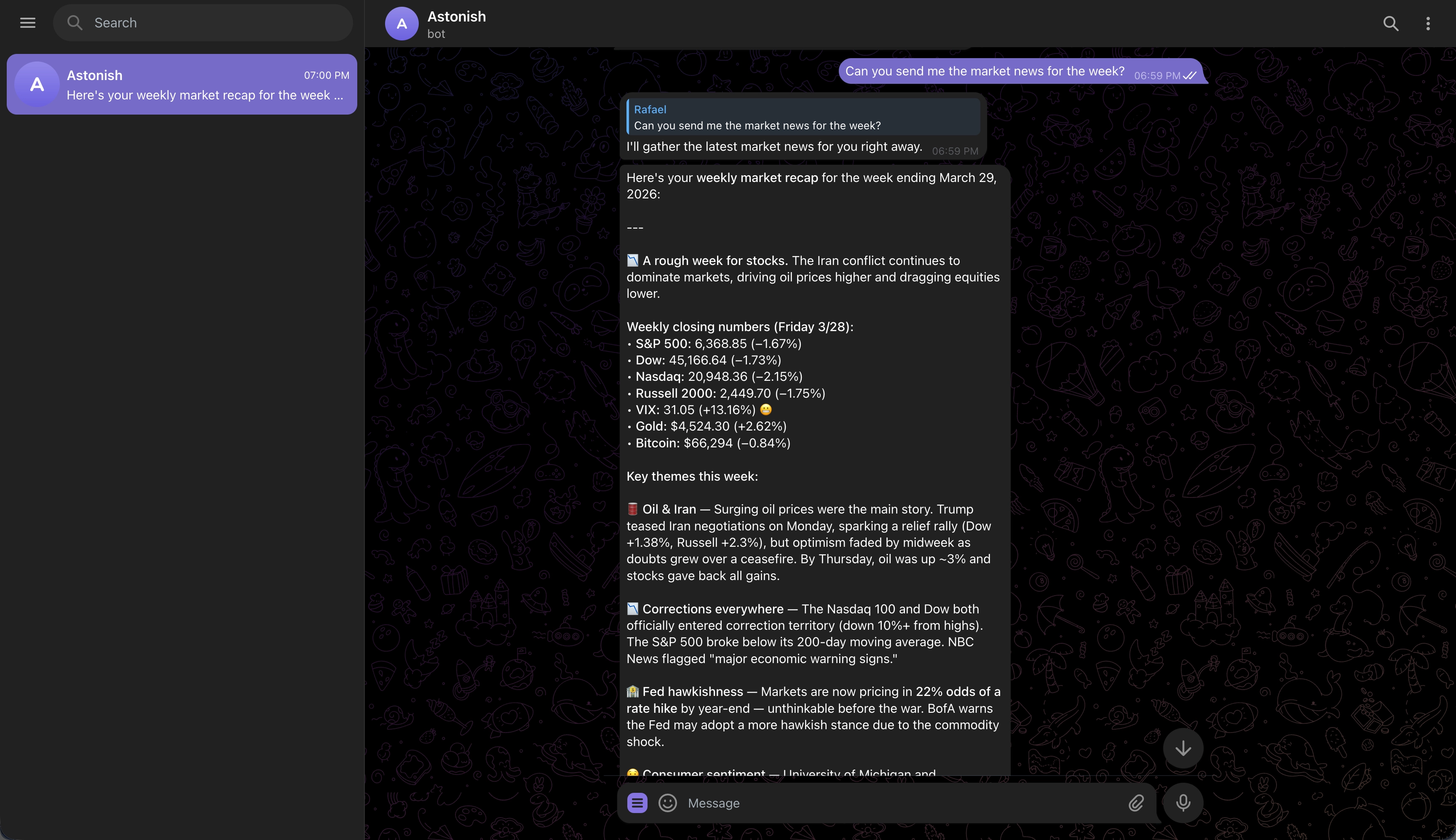 Telegram integration — chat with your Astonish assistant from your phone
